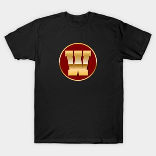 Gold letter W T-Shirt